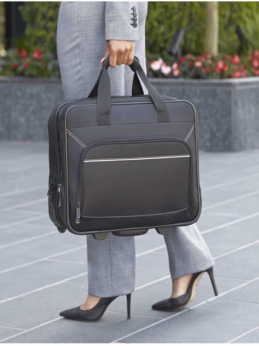Black Business Briefcase Bag - Professional Carry Case 15.6”
